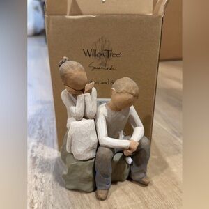 Willow Tree Sibling Figurine in Cream and Brown